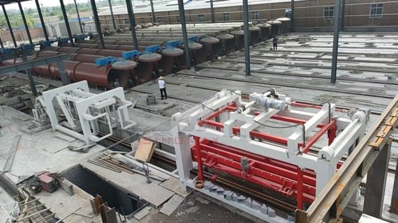 خط إنتاج كتل الخرسانة الخلوية المعالجة بالبخار في مدينة لويانغ