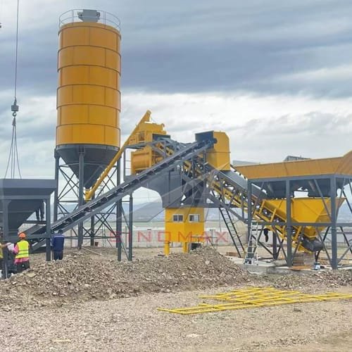 محطة خلط الخرسانة المتنقلة